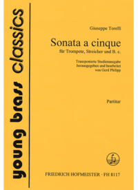 Sonate a cinque für Trompete, Streicher und B. c. / Partitur