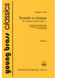 Sonate a cinque für Trompete, Streicher und B. c. / Stimmen