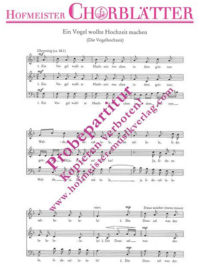Die Vogelhochzeit (Ein Vogel wollte Hochzeit machen)