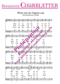 Wenn ich ein Vöglein wär
