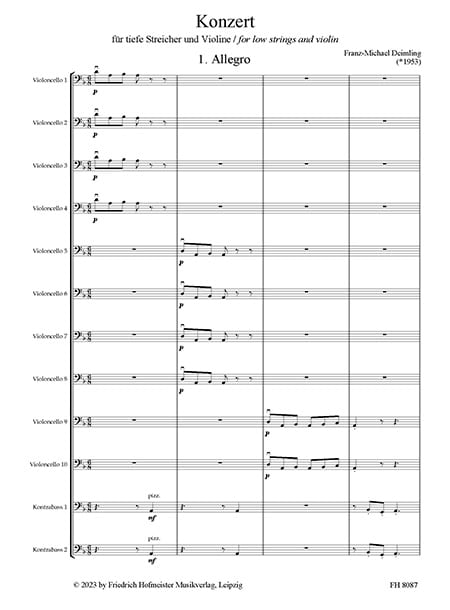 Konzert für tiefe Streicher und Violine / Stimmensatz – Bild 2