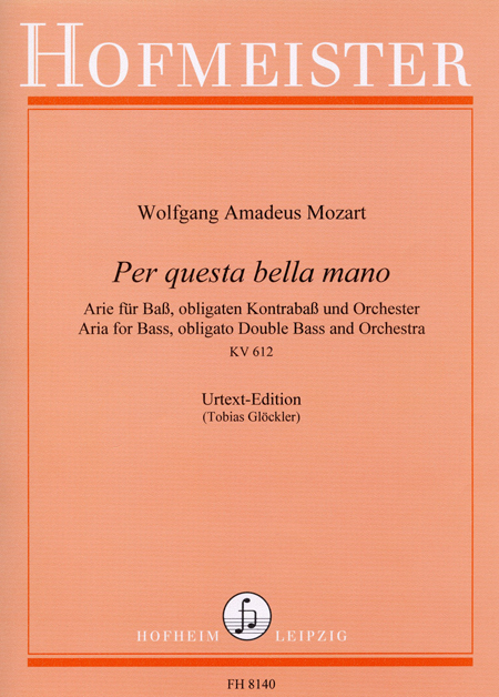 Per questa bella mano, KV 612 / Partitur
