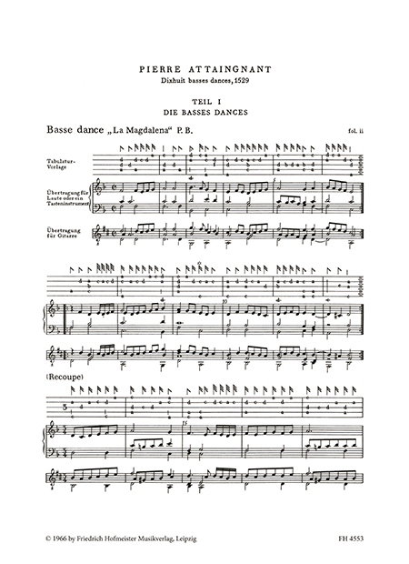 Dixhuit basses dances, 1529 – Bild 2