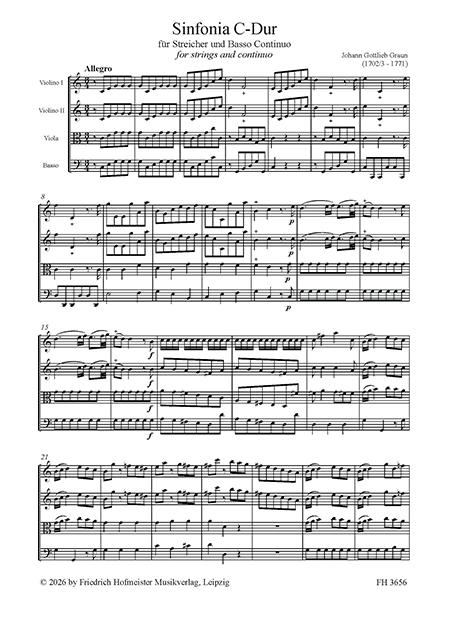 Sinfonia C-Dur für Streicher und Basso continuo – Bild 2