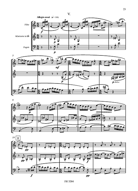 Fünf Bagatellen für 3 Holzbläser, op. 7 – Bild 3