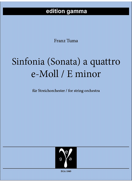 Sinfonia (Sonata) a quattro e-Moll
