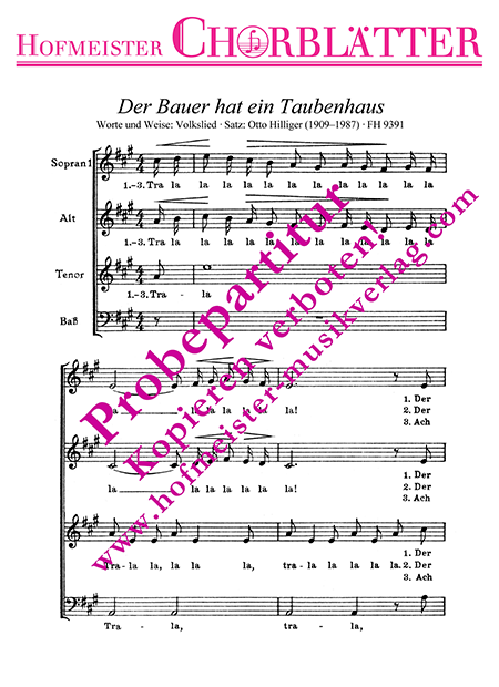 Der Bauer hat ein Taubenhaus
