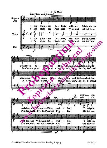 Opferlied (Die Flamme lodert)